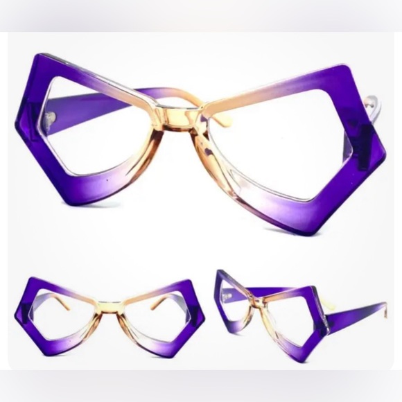 New Vintage Butterfly Cat Eye Eyeglass Fashion Women Frame Retro Clear Lens - Picture 2 of 10